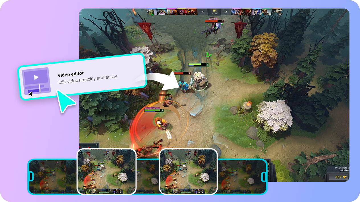 Crop, cut & trim gameplay footage with editing tools